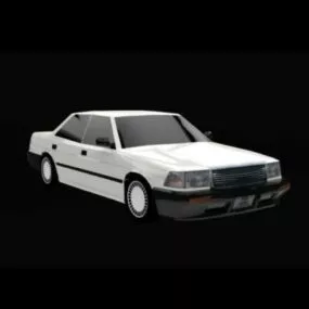 Old Toyota Crown Sedan Car 3d model