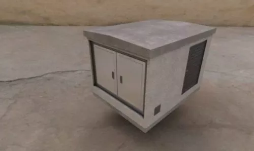 Gas Station Building 3d model