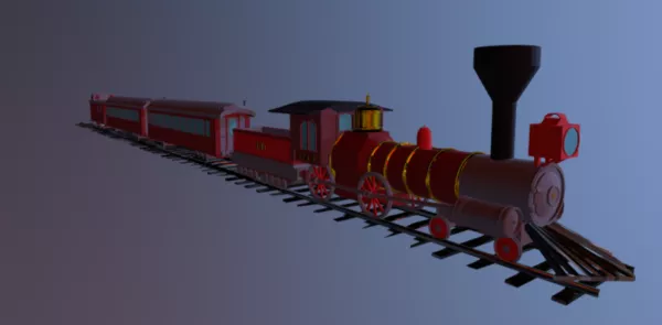 Vehicle Train Passenger 3d model