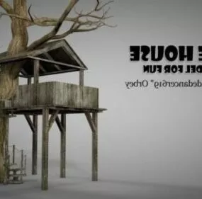 Old Tree House Design 3d model
