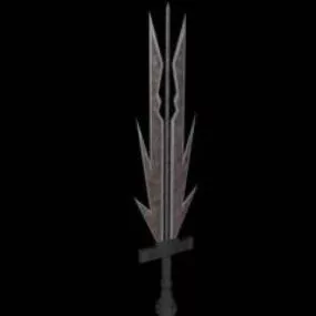Gaming Style Bladed Sword 3d model