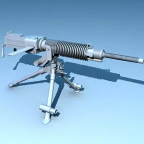 Army Type 92 Machine Gun 3d model