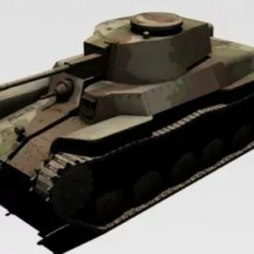 T97 Tank Weapon 3d model