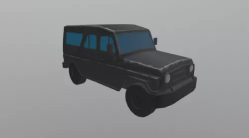 Rustic Yellow Truck 3d model