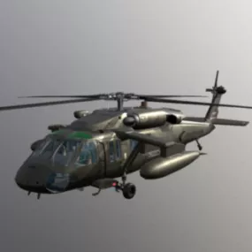 Helicopter Uh-60 Black Hawk 3d model