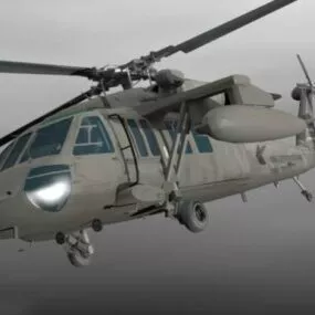 Uh60 Military Helicopter 3d model