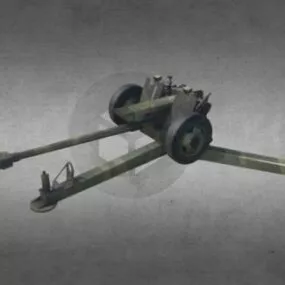Urss Howitzer Gun Weapon 3d model