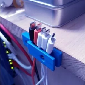 Printable Usb Cable Table Holder 3d model