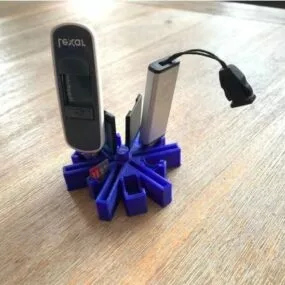 Printable Usb Sd Micro Sd Holder 3d model