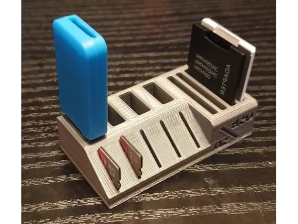 Printable Usb Sd Holder 3d model Printable Usb Sd Holder 3d model