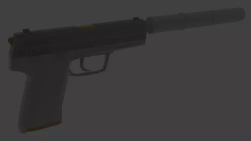 Handgun Pistol Black 3d model