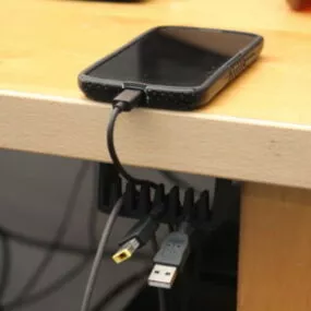 Printable Under The Desk Cable Holder 3d model