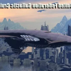 Gallactic Cruiser Spacecraft 3d model