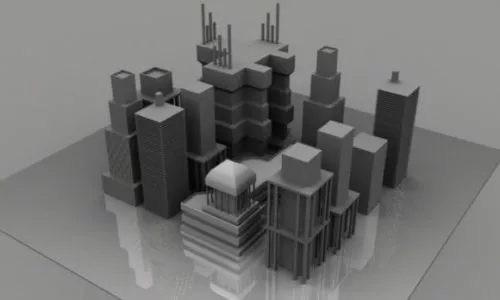 Terrain Alien City 3d model