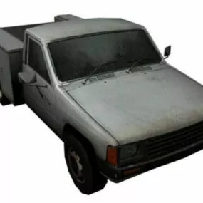 Lowpoly Old Utility Truck 3d model