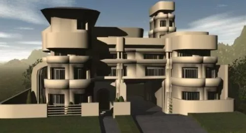 Sci-fi House Utopian Design 3d model Sci-fi House Utopian Design 3d model