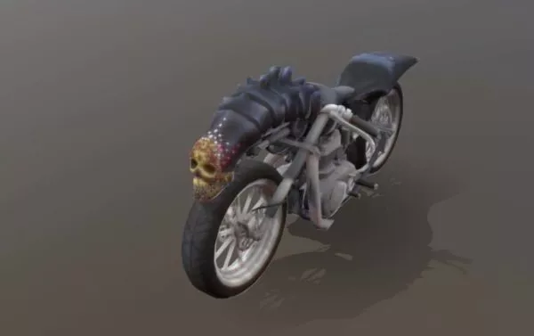 Red Unicycle 3d model