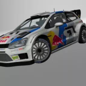 Vw Polo Wrc Racing Car 3d model