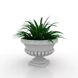 Home Porcelain Vase Plant 3d model