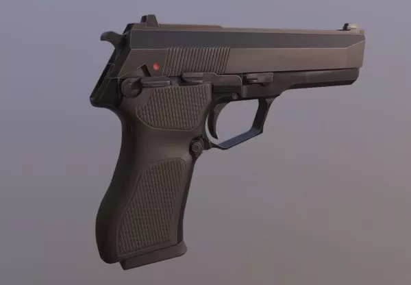 Gaming Pistol Gun 3d model