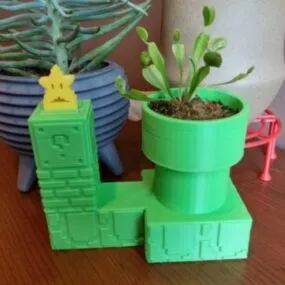 Printable Pipe Self Watering Planter 3d model