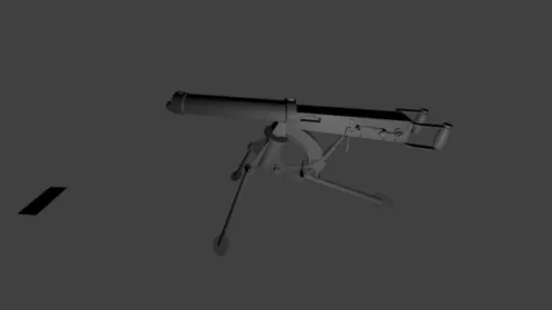 Weapon Vicker Machine Gun 3d model Weapon Vicker Machine Gun 3d model
