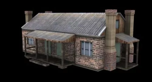 Cottage House Modern Architecture 3d model
