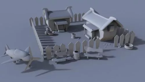 Medieval Village Tavern 3d model