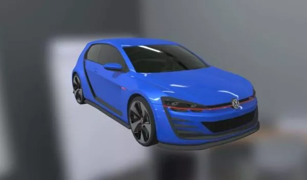 Volkswagen Touran Mpv Car 3d model