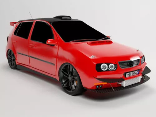 Car Volkswagen Polo 1995 3d model Car Volkswagen Polo 1995 3d model