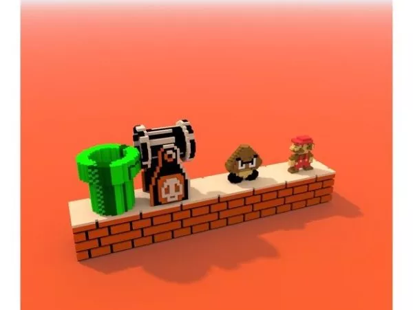 Voxel Mario Printable 3d model Voxel Mario Printable 3d model