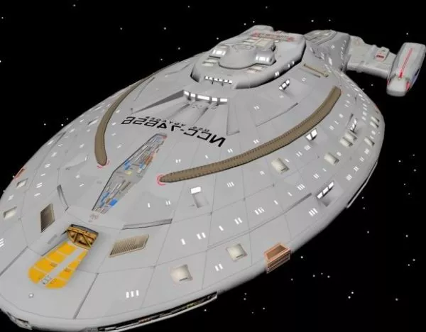Orbital Space Station With The Earth 3d model