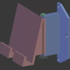 Printable Wall Phone Stand 3d model