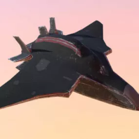 Sci-fi War Spaceship 3d model