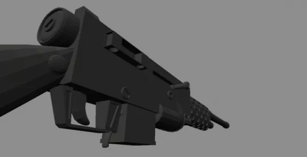 Air Rifle With Scope 3d model