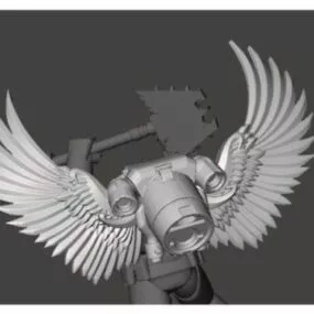 Wing Character Sculpture 3d model
