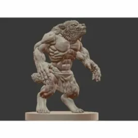Wolfman Character Sculpt 3d model