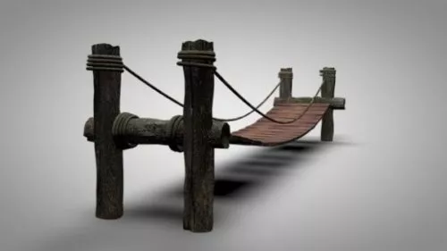 Tile Stone Bridge 3d model