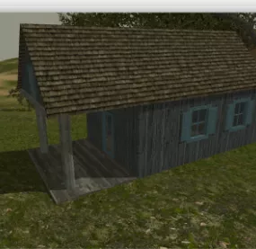 Wooden House Design 3d model
