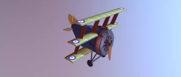 Ww1 Propeller Airplane 3d model Ww1 Propeller Airplane 3d model