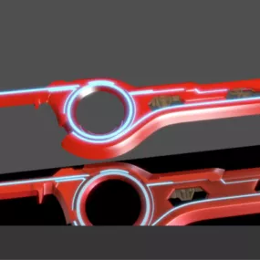 Sci-fi Xeno Blade Weapon Design 3d model