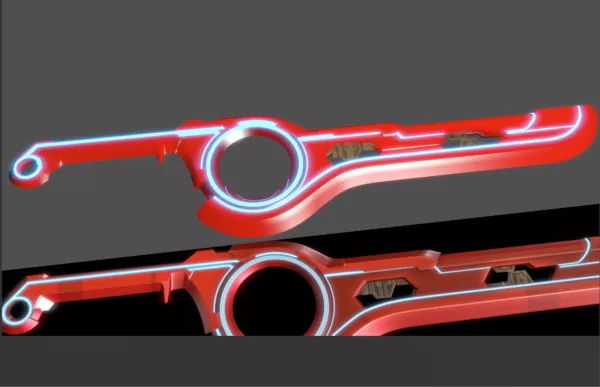 Sci-fi Xeno Blade Weapon Design 3d model Sci-fi Xeno Blade Weapon Design 3d model