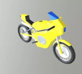 Yamaha Bike Low Poly 3d model