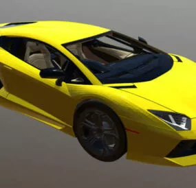 Yellow Lamborghini Super Car 3d model