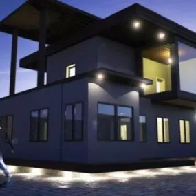 Modern Style Z House 3d model