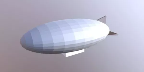 Flying Zeppelin Airship 3d model