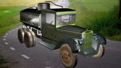 Low Poly Garbage Truck 3d model