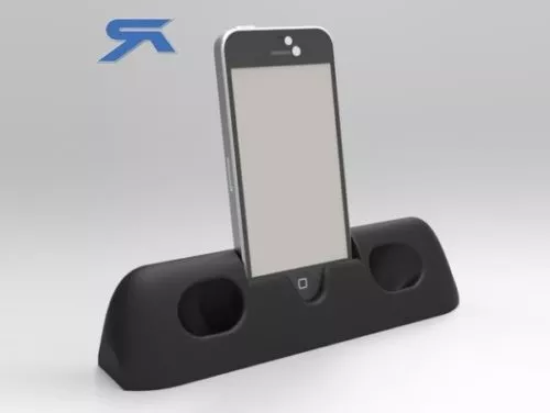 Printable Iphone 5 Amplifier Dock 3d model Printable Iphone 5 Amplifier Dock 3d model