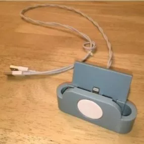Printable Iphone And Apple Watch Holder 3d model