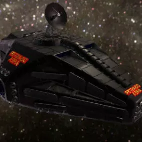 Sci-fi Spaceship Sun Diver Design 3d model